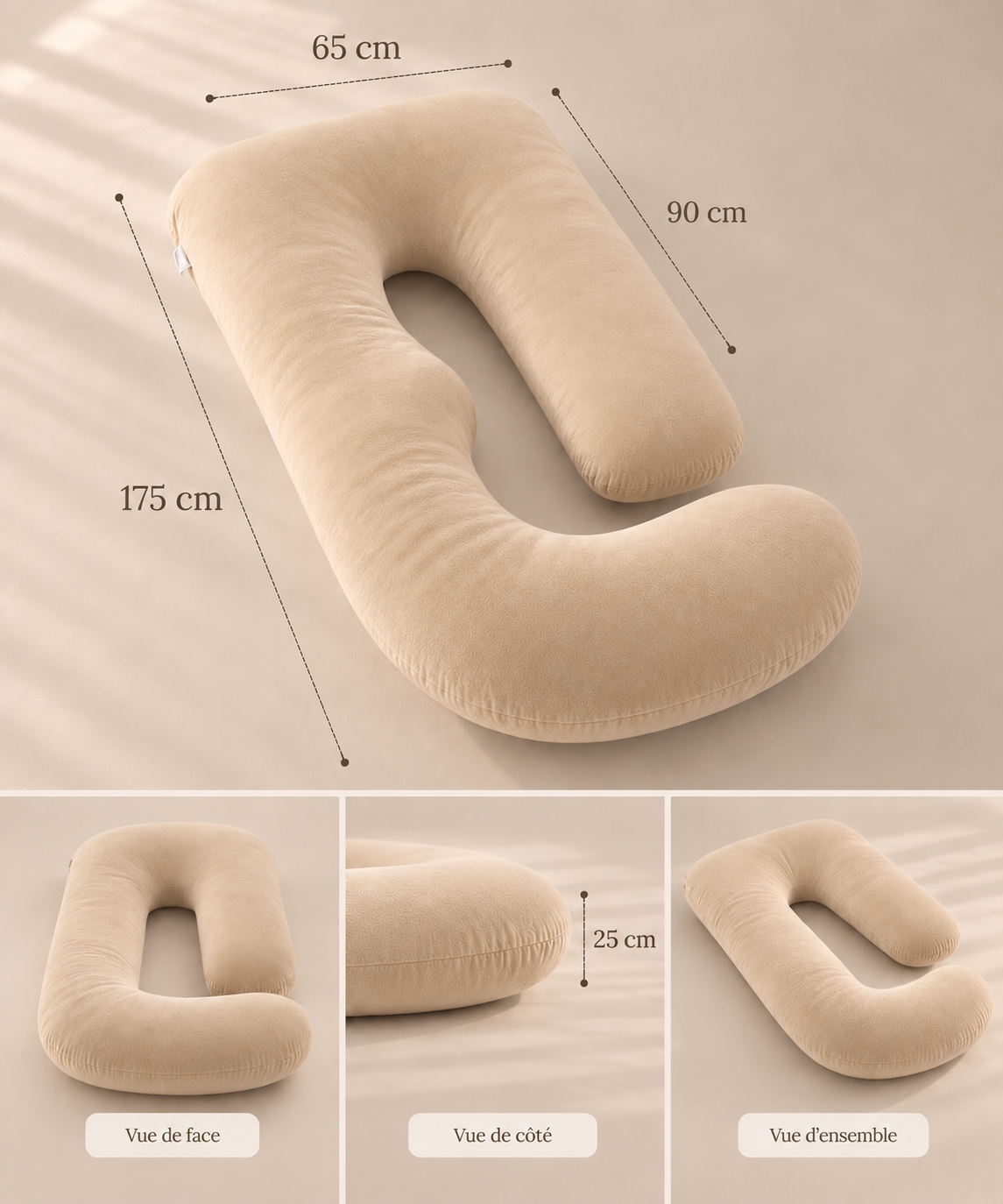 Coussin de grossesse enveloppant – CAMEL