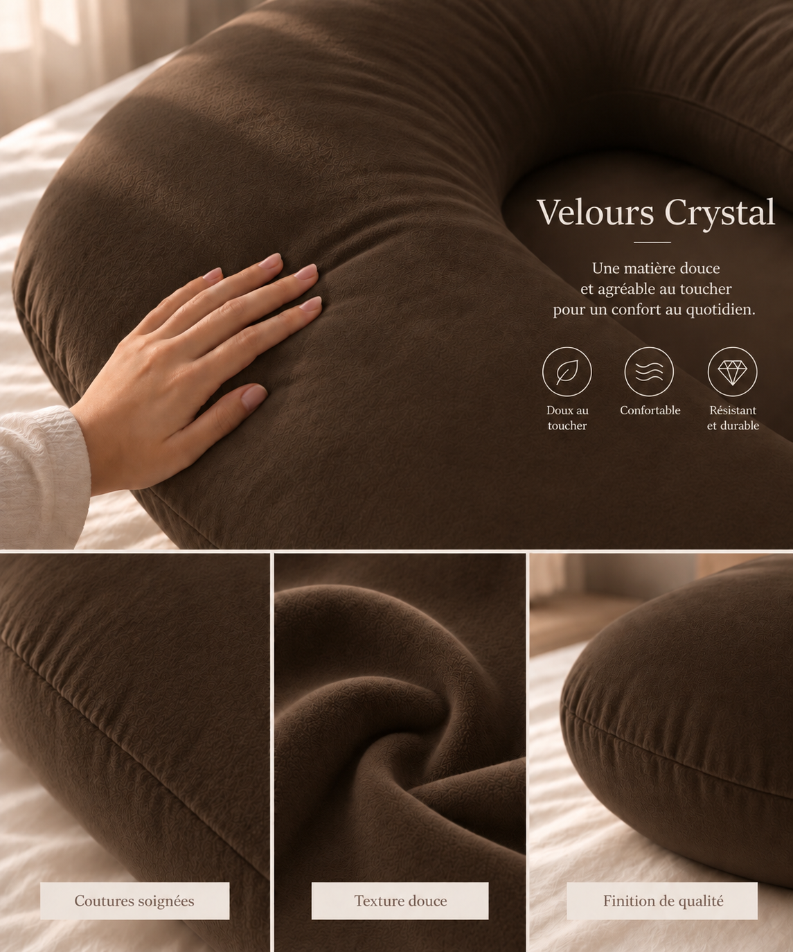 Coussin de grossesse enveloppant – COFFEE
