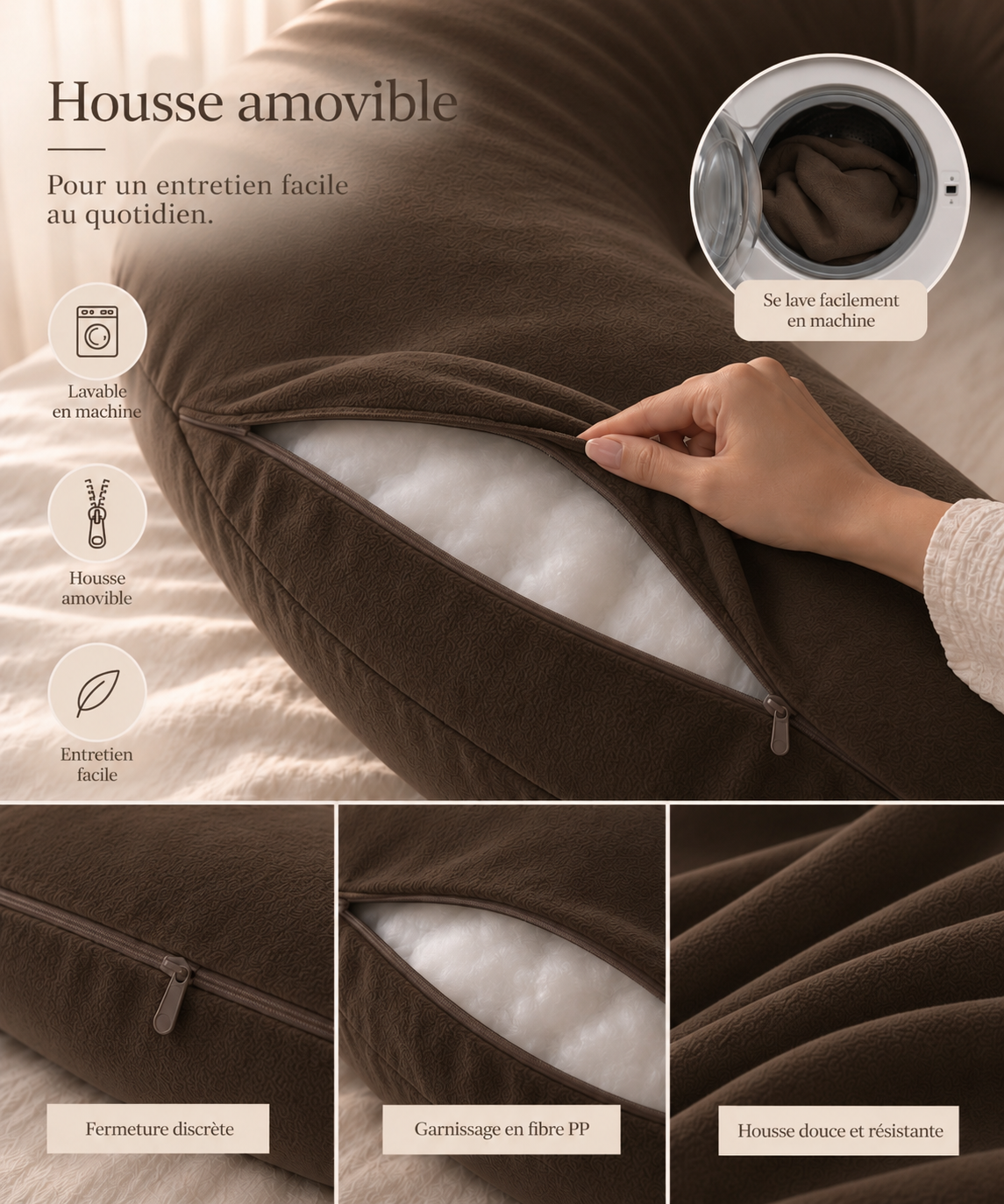 Coussin de grossesse enveloppant – COFFEE