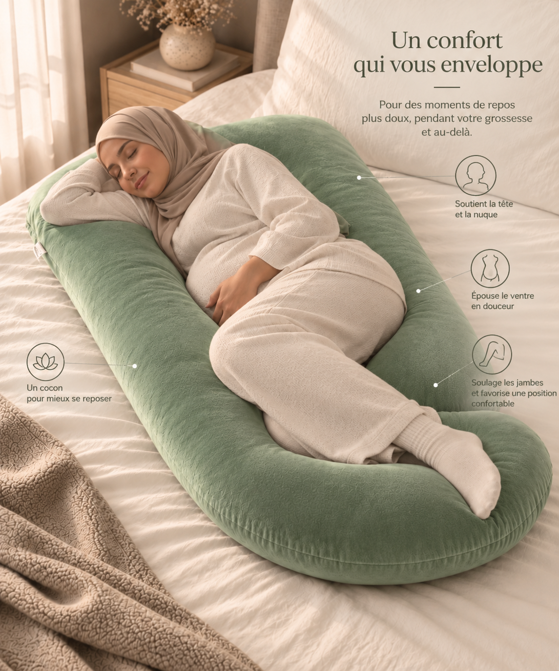 Coussin de grossesse enveloppant – SAGE