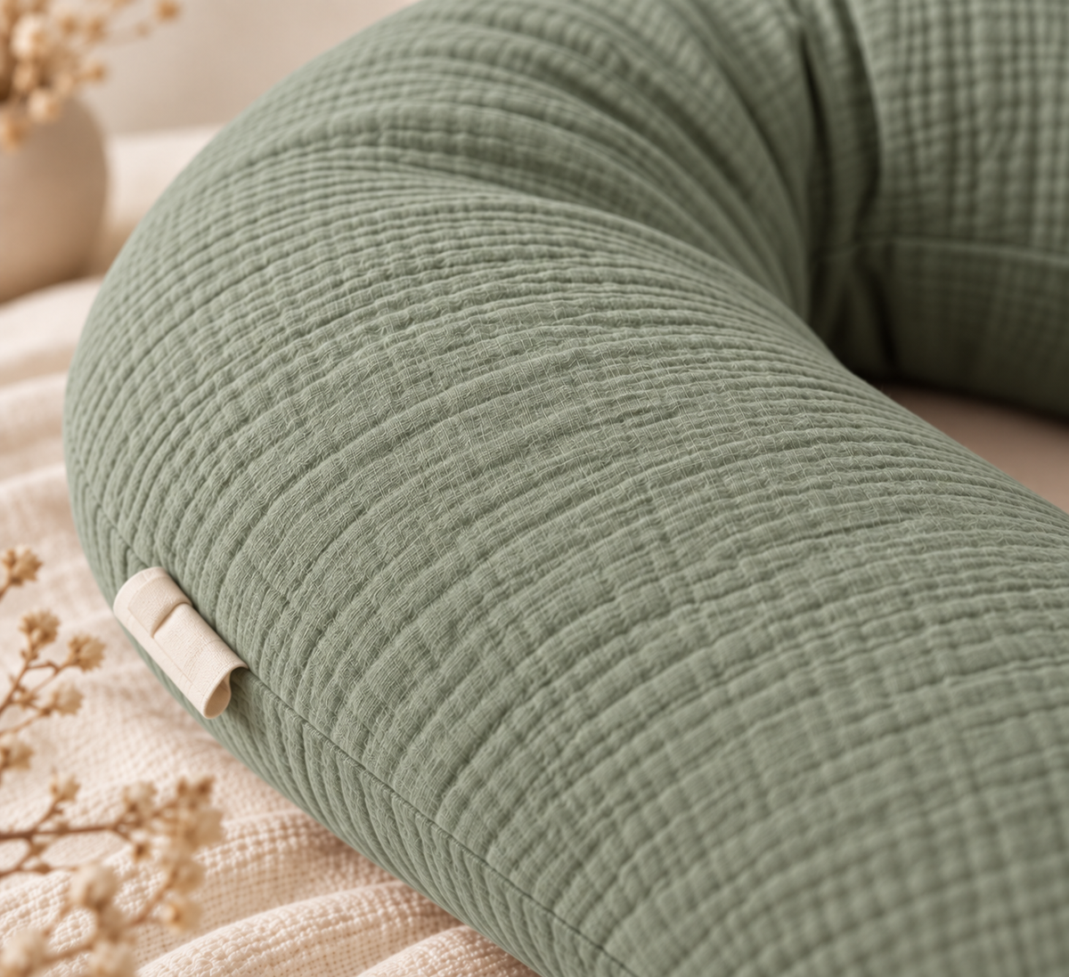 Coussin de grossesse en U – Sage