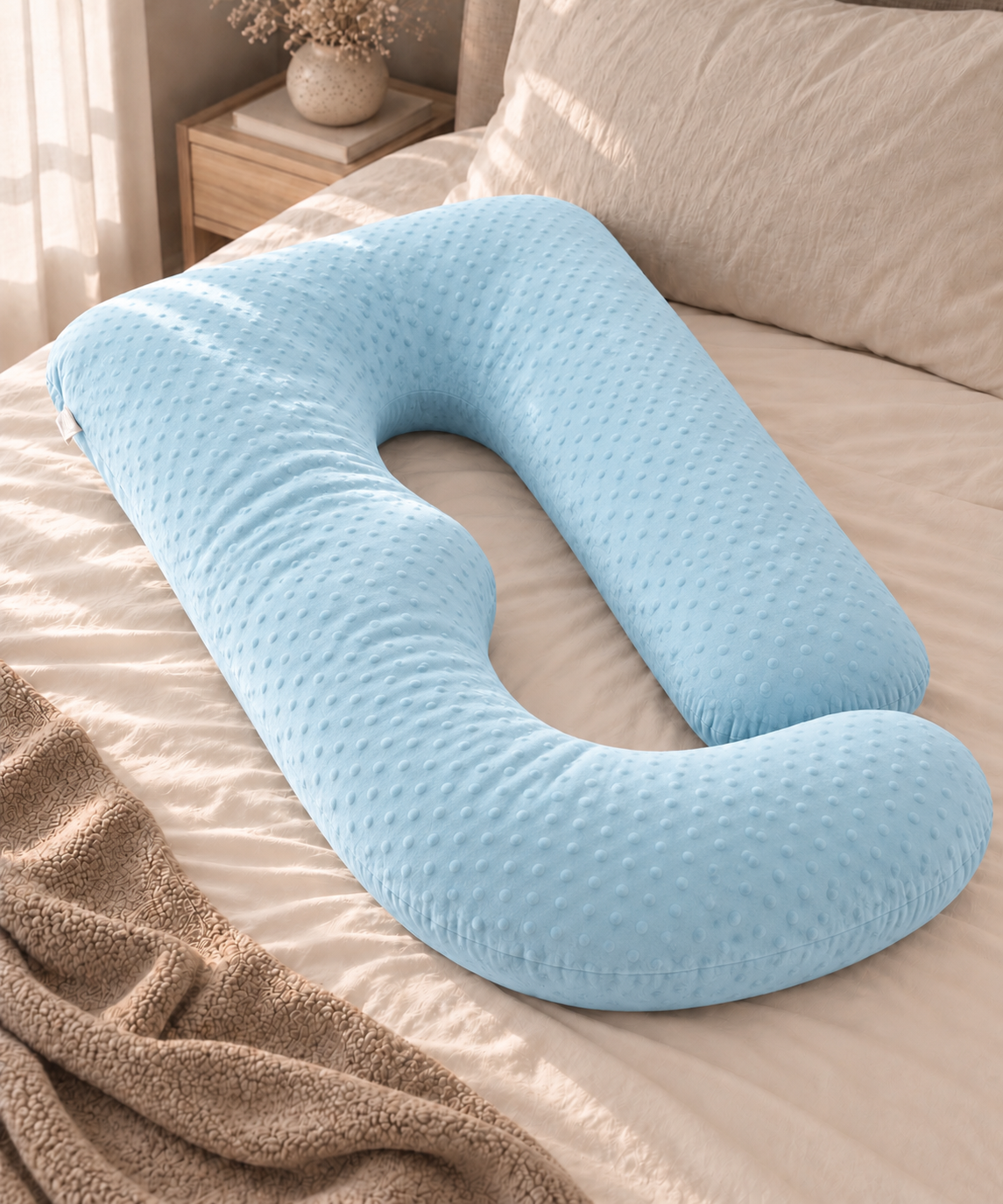 Coussin de grossesse enveloppant – SKY BLUE